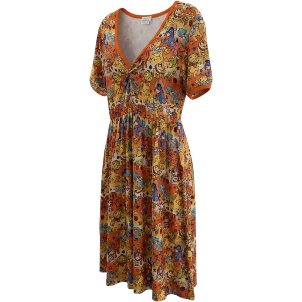 Enchanted Dress Shop Winnie the Pooh Halloween Dress Womens 2XL  Midi V-Neck